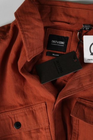 Herrenhemd Only & Sons, Größe M, Farbe Orange, Preis 7,59 €