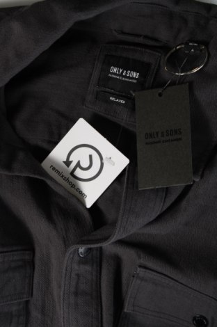 Herrenhemd Only & Sons, Größe M, Farbe Grau, Preis 11,86 €