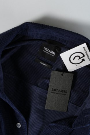 Ανδρικό πουκάμισο Only & Sons, Μέγεθος L, Χρώμα Μπλέ, Τιμή 7,59 €