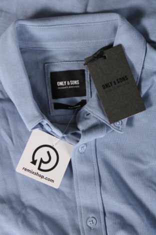 Herrenhemd Only & Sons, Größe L, Farbe Blau, Preis 10,67 €