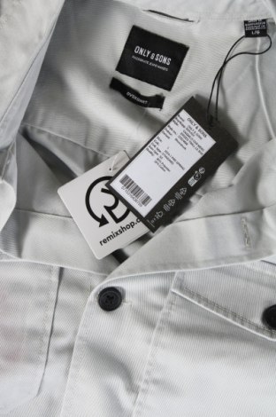 Herrenhemd Only & Sons, Größe L, Farbe Grau, Preis 11,86 €