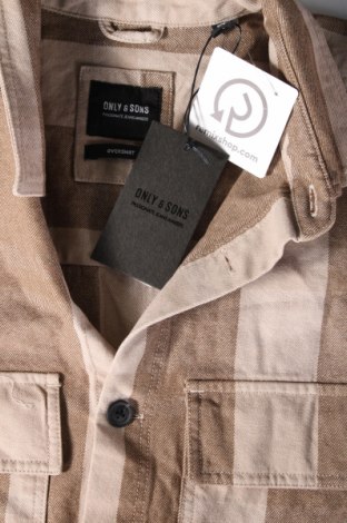 Ανδρικό πουκάμισο Only & Sons, Μέγεθος L, Χρώμα Καφέ, Τιμή 7,82 €