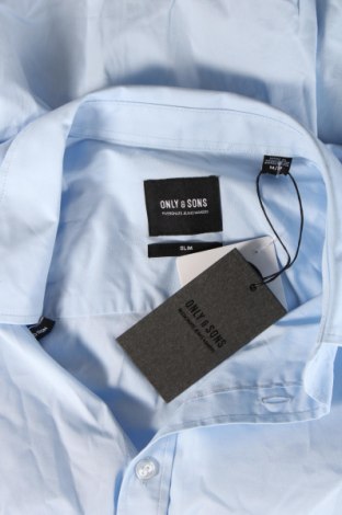 Herrenhemd Only & Sons, Größe M, Farbe Blau, Preis 23,71 €