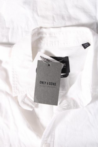Мъжка риза Only & Sons, Размер M, Цвят Бял, Цена 46,00 лв.