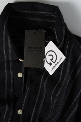 Ανδρικό πουκάμισο Only & Sons, Μέγεθος M, Χρώμα Μαύρο, Τιμή 11,86 €