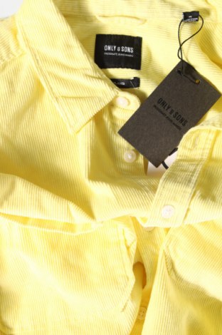 Ανδρικό πουκάμισο Only & Sons, Μέγεθος M, Χρώμα Κίτρινο, Τιμή 23,71 €