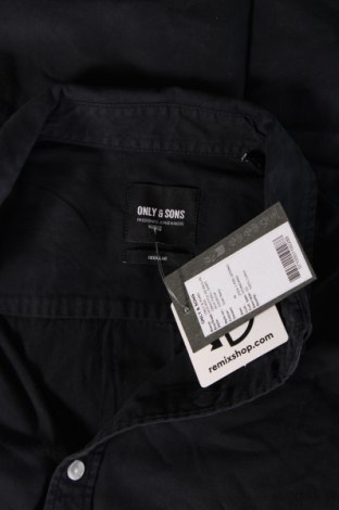 Herrenhemd Only & Sons, Größe M, Farbe Blau, Preis € 23,71