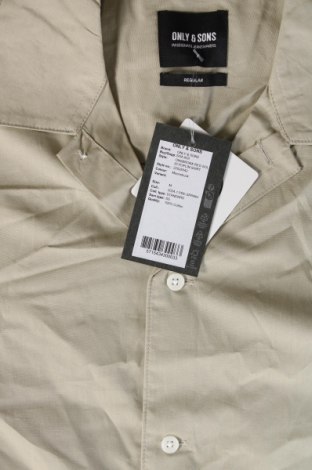 Herrenhemd Only & Sons, Größe M, Farbe Beige, Preis € 7,35