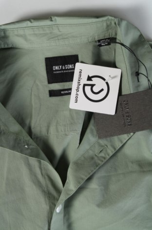 Herrenhemd Only & Sons, Größe M, Farbe Grün, Preis 23,71 €