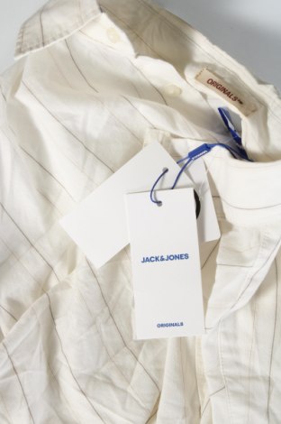 Ανδρικό πουκάμισο Originals By Jack & Jones, Μέγεθος L, Χρώμα Εκρού, Τιμή 19,85 €