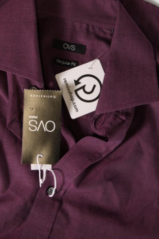 Ανδρικό πουκάμισο Oviesse, Μέγεθος M, Χρώμα Βιολετί, Τιμή 23,71 €