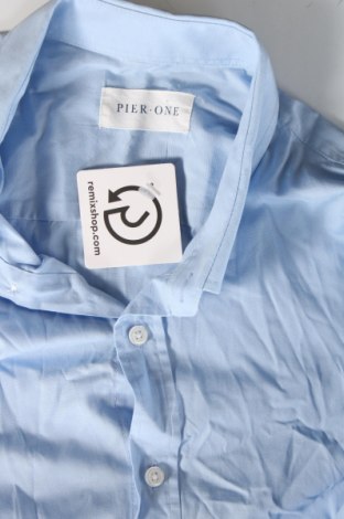 Мъжка риза Pier One, Размер M, Цвят Син, Цена 29,01 лв.