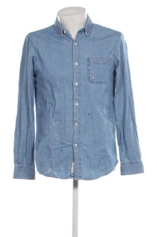 Ανδρικό πουκάμισο Pull&Bear, Μέγεθος M, Χρώμα Μπλέ, Τιμή 9,30 €