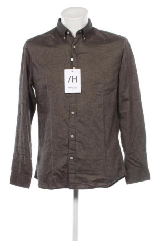 Мъжка риза Selected Homme, Размер L, Цвят Кафяв, Цена 55,80 лв.