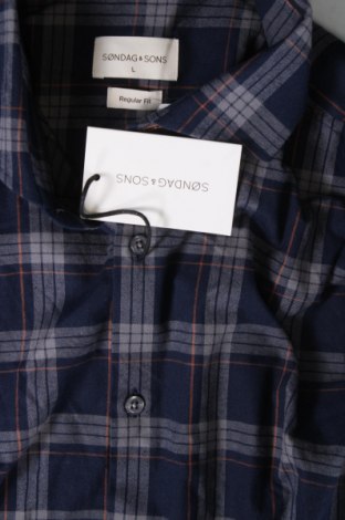 Мъжка риза Sondag & Sons, Размер L, Цвят Син, Цена 23,00 лв.