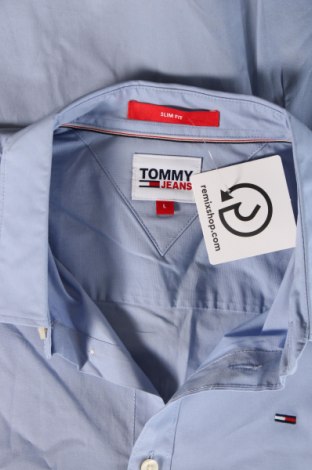 Ανδρικό πουκάμισο Tommy Jeans, Μέγεθος L, Χρώμα Μπλέ, Τιμή 45,64 €
