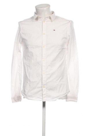 Ανδρικό πουκάμισο Tommy Jeans, Μέγεθος L, Χρώμα Λευκό, Τιμή 45,64 €