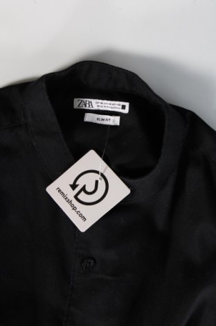 Ανδρικό πουκάμισο Zara, Μέγεθος M, Χρώμα Μαύρο, Τιμή 17,39 €