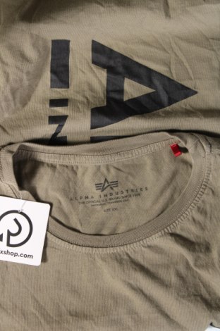 Ανδρικό t-shirt Alpha Industries, Μέγεθος XL, Χρώμα Πράσινο, Τιμή 15,46 €