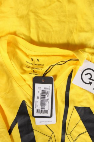 Мъжка тениска Armani Exchange, Размер L, Цвят Жълт, Цена 79,54 лв.