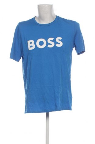 Męski T-shirt Boss Orange, Rozmiar XXL, Kolor Niebieski, Cena 182,32 zł