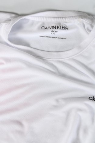 Herren T-Shirt Calvin Klein, Größe L, Farbe Weiß, Preis 22,27 €