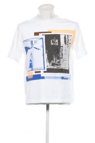 Мъжка тениска Calvin Klein Jeans, Размер S, Цвят Бял, Цена 77,00 лв.