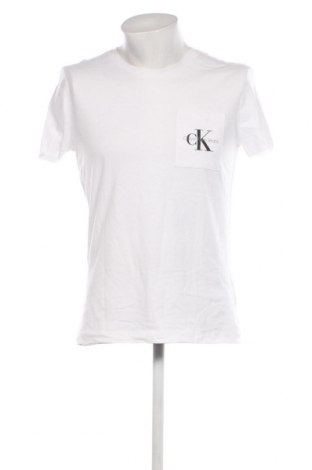 Herren T-Shirt Calvin Klein Jeans, Größe M, Farbe Weiß, Preis € 23,66