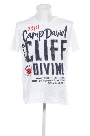Męski T-shirt Camp David, Rozmiar L, Kolor Biały, Cena 149,27 zł