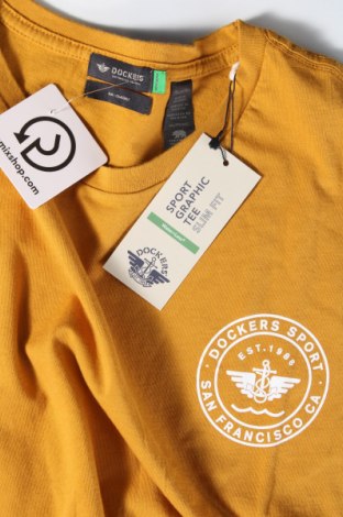 Ανδρικό t-shirt Dockers, Μέγεθος XXL, Χρώμα Κίτρινο, Τιμή 27,43 €