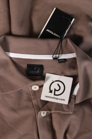 Мъжка тениска Jack & Jones PREMIUM, Размер L, Цвят Кафяв, Цена 31,00 лв.