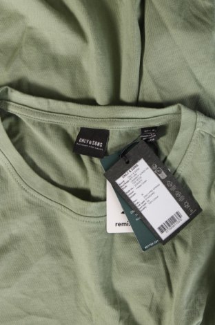 Мъжка тениска Only & Sons, Размер M, Цвят Зелен, Цена 21,00 лв.