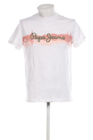 Herren T-Shirt Pepe Jeans, Größe L, Farbe Weiß, Preis 28,87 €