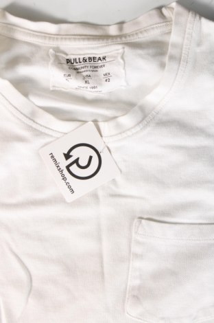 Мъжка тениска Pull&Bear, Размер XL, Цвят Бял, Цена 13,00 лв.