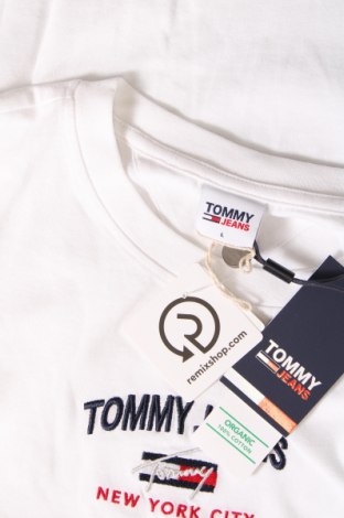 Herren T-Shirt Tommy Jeans, Größe L, Farbe Weiß, Preis 37,11 €