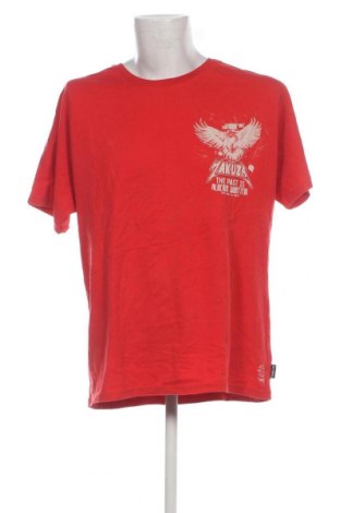 Мъжка тениска Yakuza, Размер 4XL, Цвят Червен, Цена 14,00 лв.