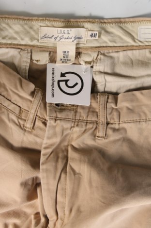 Pantaloni de bărbați H&M L.O.G.G., Mărime L, Culoare Bej, Preț 95,39 Lei