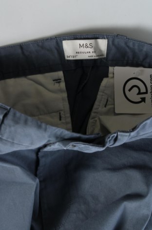 Pantaloni de bărbați Marks & Spencer, Mărime L, Culoare Albastru, Preț 88,82 Lei