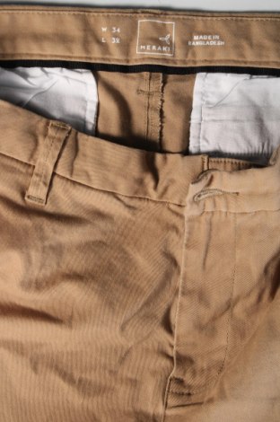 Мъжки панталон Meraki, Размер M, Цвят Бежов, Цена 6,15 лв.