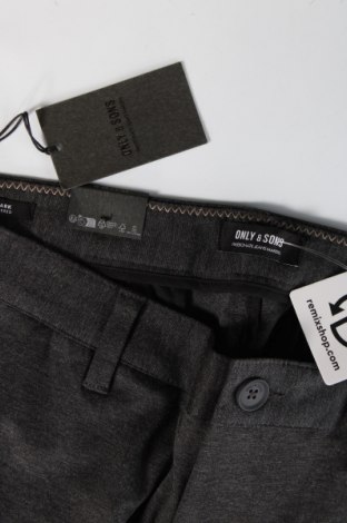 Мъжки панталон Only & Sons, Размер XL, Цвят Сив, Цена 14,72 лв.