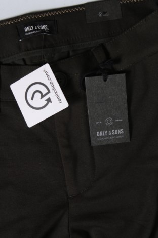 Pantaloni de bărbați Only & Sons, Mărime XS, Culoare Verde, Preț 22,70 Lei