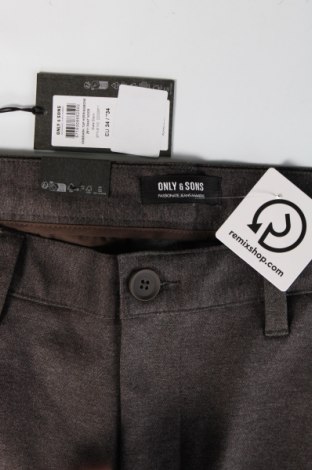 Ανδρικό παντελόνι Only & Sons, Μέγεθος L, Χρώμα Γκρί, Τιμή 8,30 €