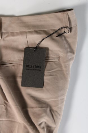 Ανδρικό παντελόνι Only & Sons, Μέγεθος L, Χρώμα  Μπέζ, Τιμή 8,30 €