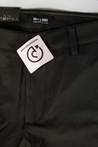Ανδρικό παντελόνι Only & Sons, Μέγεθος M, Χρώμα Πράσινο, Τιμή 3,56 €