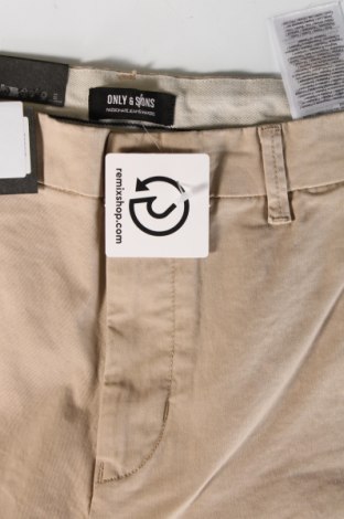 Pantaloni de bărbați Only & Sons, Mărime M, Culoare Bej, Preț 22,70 Lei