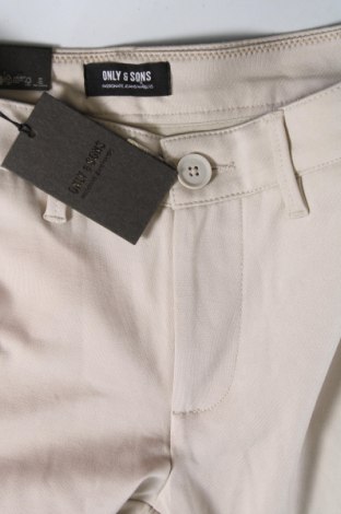 Herrenhose Only & Sons, Größe XS, Farbe Beige, Preis € 7,59