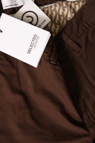 Мъжки панталон Selected Homme, Размер M, Цвят Кафяв, Цена 21,60 лв.