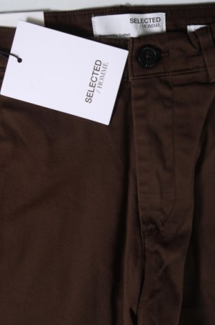Мъжки панталон Selected Homme, Размер S, Цвят Кафяв, Цена 21,60 лв.