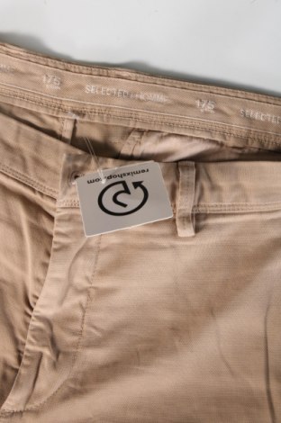 Мъжки панталон Selected Homme, Размер L, Цвят Бежов, Цена 35,64 лв.