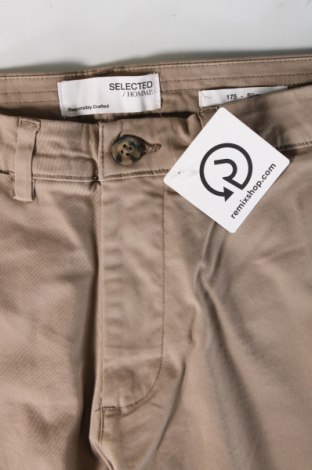 Pantaloni de bărbați Selected Homme, Mărime L, Culoare Bej, Preț 71,05 Lei